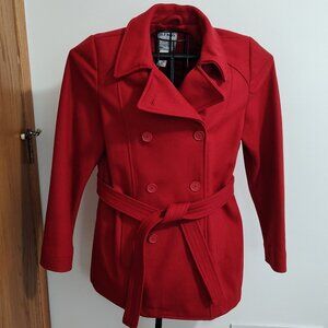 Old Navy double breasted red pea coat, Excellent used condition, size M